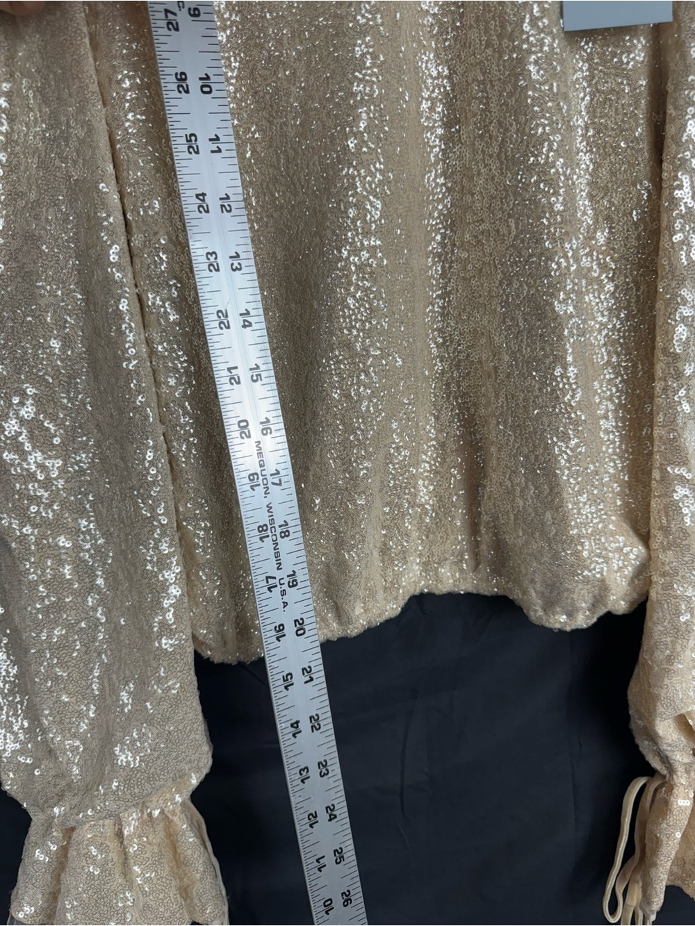 Antonio Melani Nicola Bathie Sequin Feather Trim Maxi Skirt Set Champagne - Picture 7 of 16